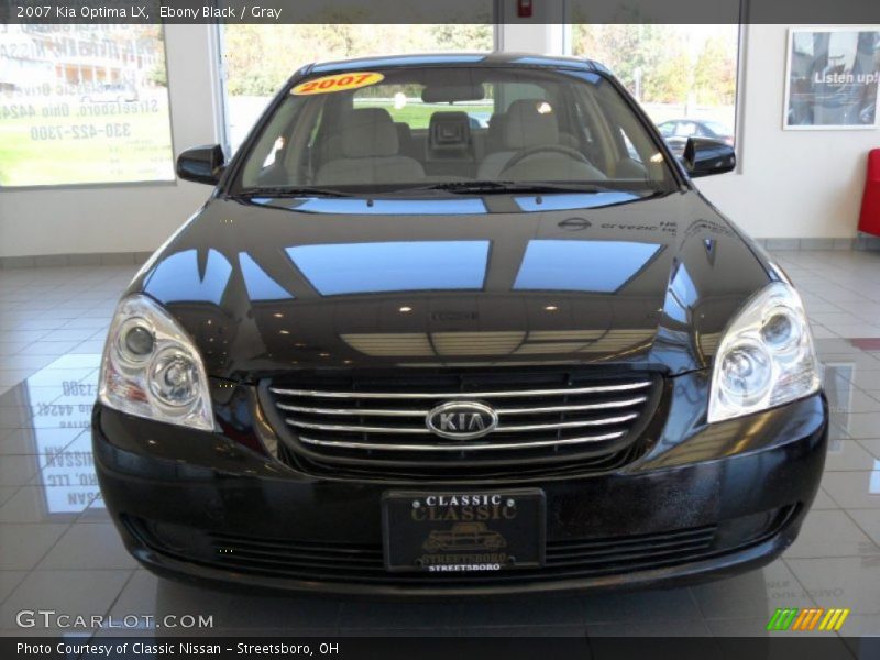 Ebony Black / Gray 2007 Kia Optima LX