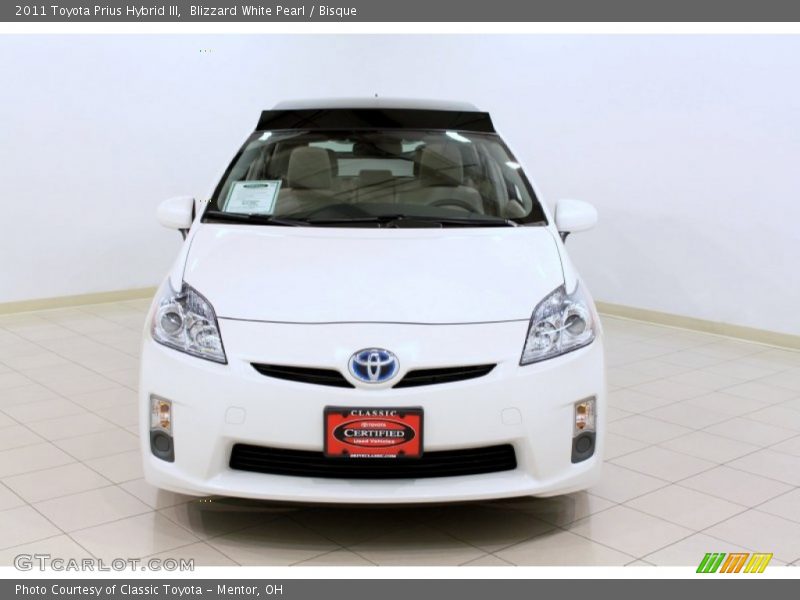 Blizzard White Pearl / Bisque 2011 Toyota Prius Hybrid III