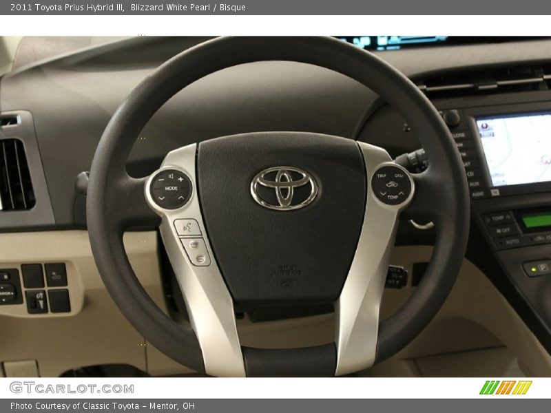 Blizzard White Pearl / Bisque 2011 Toyota Prius Hybrid III