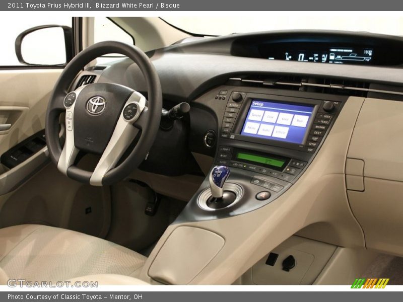Blizzard White Pearl / Bisque 2011 Toyota Prius Hybrid III