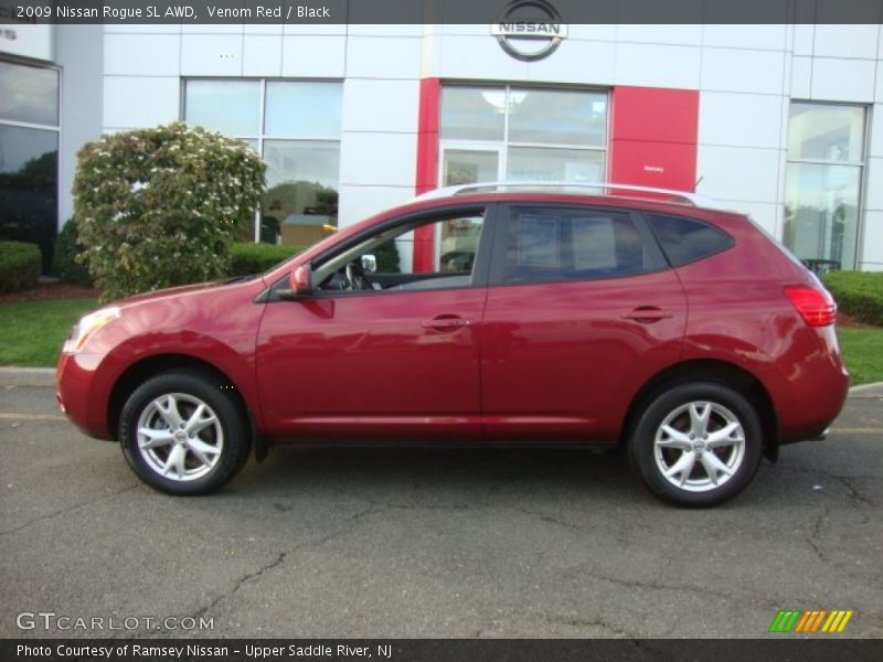 Venom Red / Black 2009 Nissan Rogue SL AWD