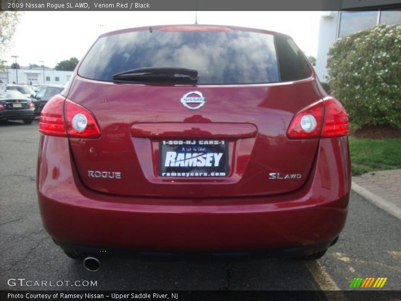 Venom Red / Black 2009 Nissan Rogue SL AWD