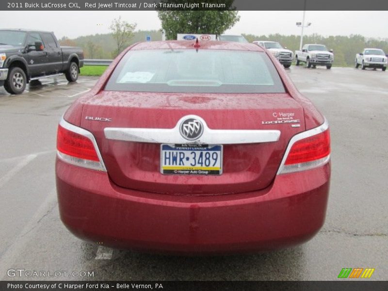 Red Jewel Tintcoat / Dark Titanium/Light Titanium 2011 Buick LaCrosse CXL