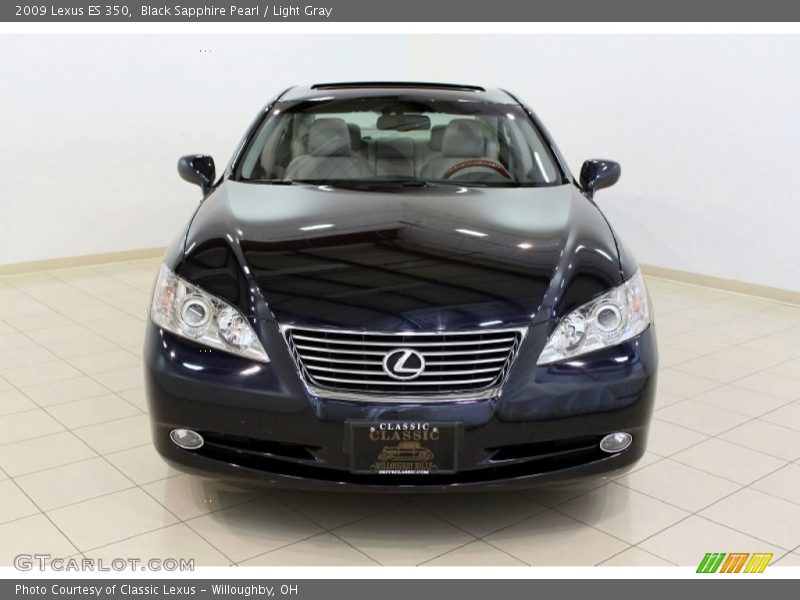 Black Sapphire Pearl / Light Gray 2009 Lexus ES 350