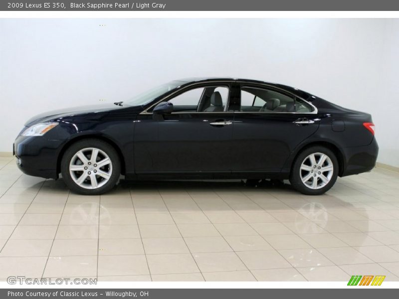 Black Sapphire Pearl / Light Gray 2009 Lexus ES 350