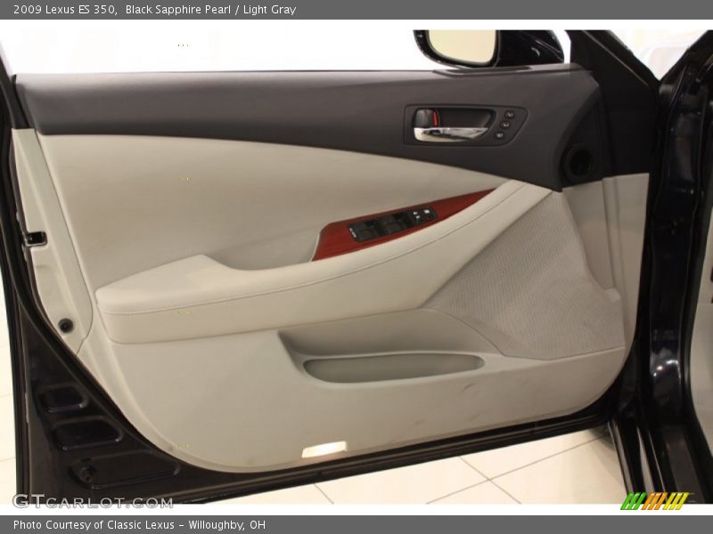 Black Sapphire Pearl / Light Gray 2009 Lexus ES 350