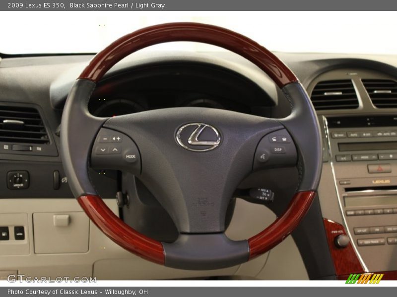 Black Sapphire Pearl / Light Gray 2009 Lexus ES 350
