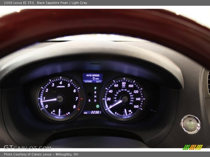 Black Sapphire Pearl / Light Gray 2009 Lexus ES 350