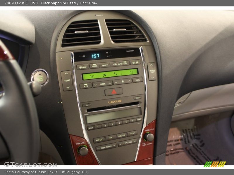 Black Sapphire Pearl / Light Gray 2009 Lexus ES 350