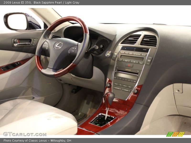 Black Sapphire Pearl / Light Gray 2009 Lexus ES 350
