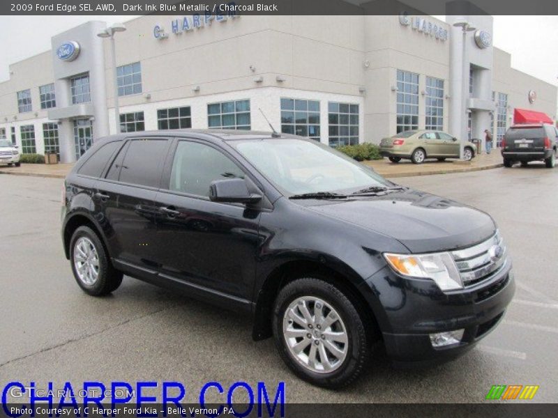 Dark Ink Blue Metallic / Charcoal Black 2009 Ford Edge SEL AWD