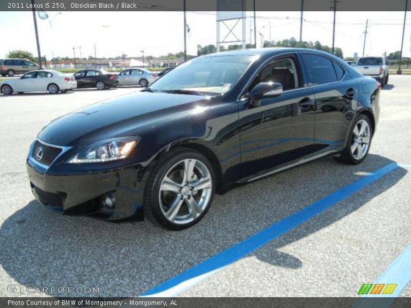 Obsidian Black / Black 2011 Lexus IS 250