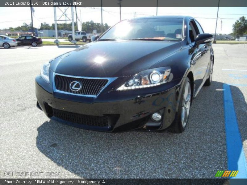 Obsidian Black / Black 2011 Lexus IS 250