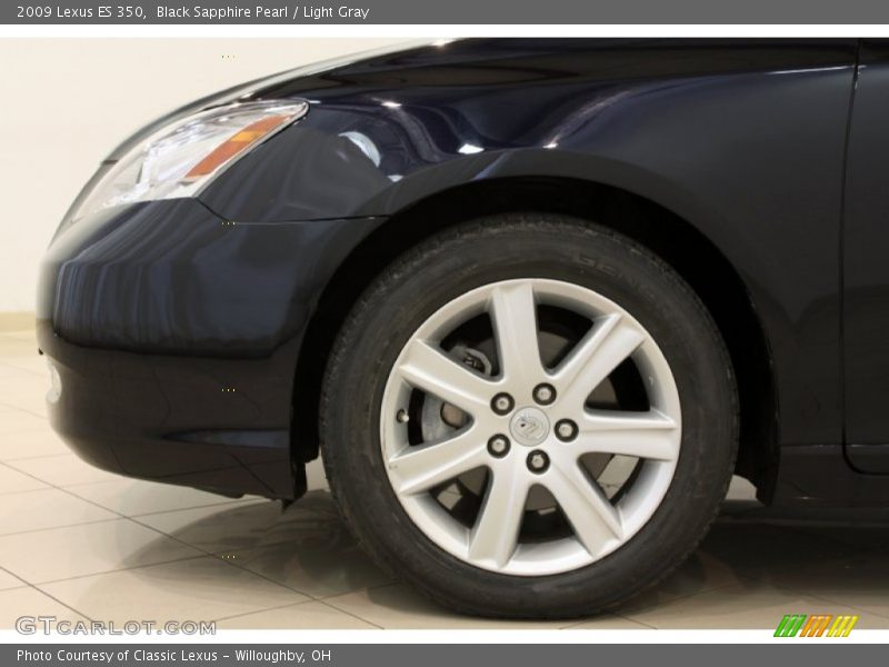 Black Sapphire Pearl / Light Gray 2009 Lexus ES 350