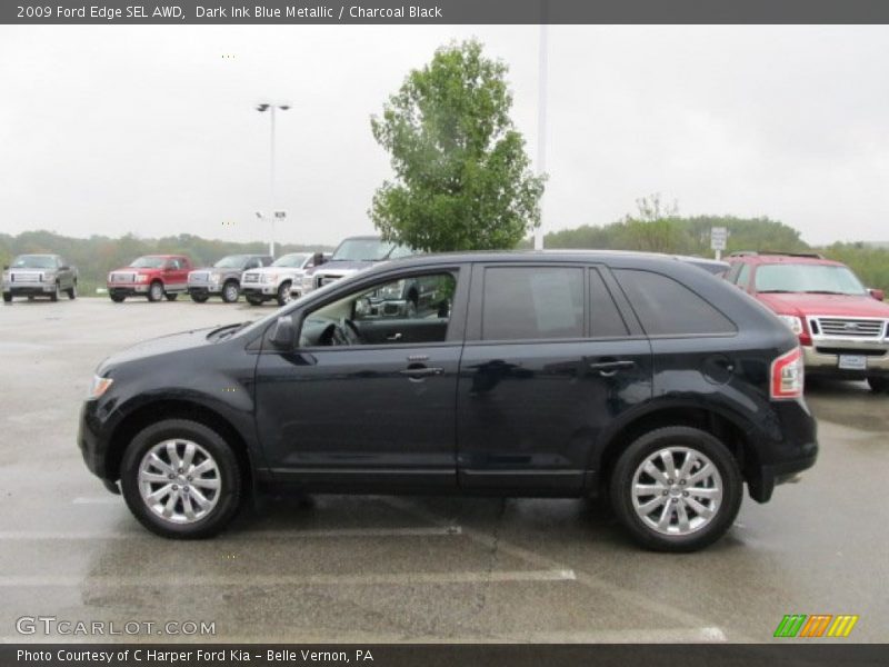 Dark Ink Blue Metallic / Charcoal Black 2009 Ford Edge SEL AWD