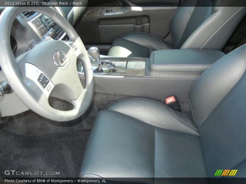 Obsidian Black / Black 2011 Lexus IS 250