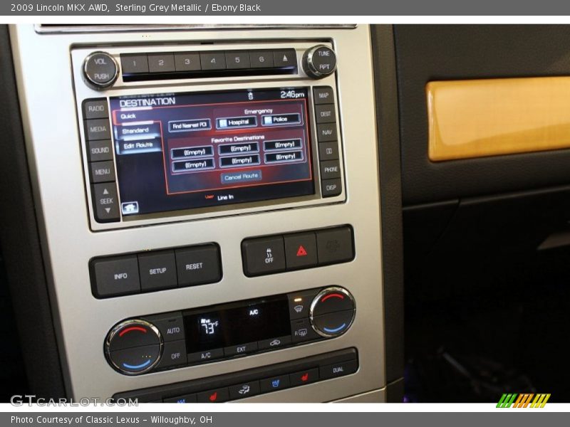 Sterling Grey Metallic / Ebony Black 2009 Lincoln MKX AWD