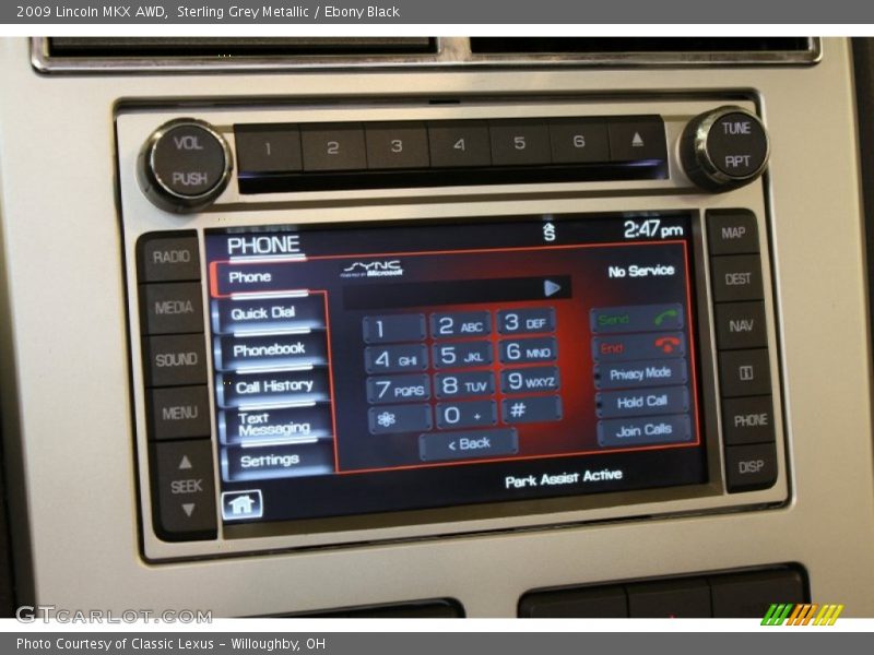 Controls of 2009 MKX AWD