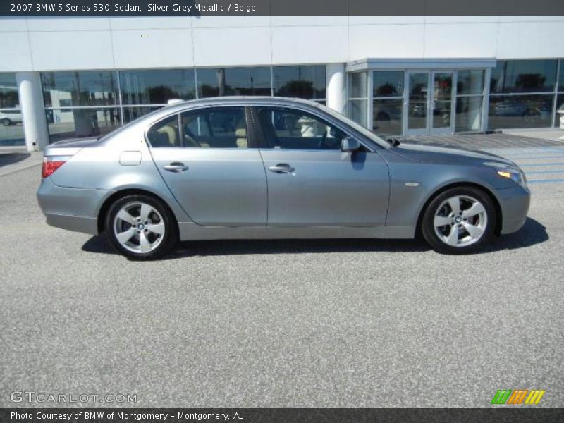 Silver Grey Metallic / Beige 2007 BMW 5 Series 530i Sedan