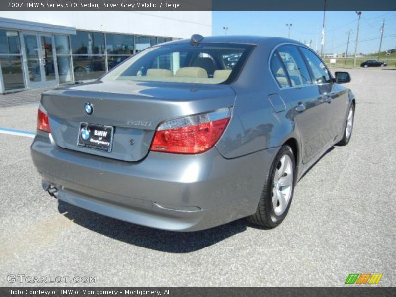 Silver Grey Metallic / Beige 2007 BMW 5 Series 530i Sedan