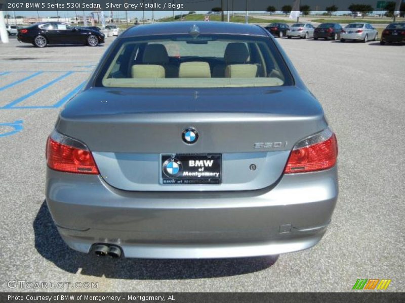 Silver Grey Metallic / Beige 2007 BMW 5 Series 530i Sedan