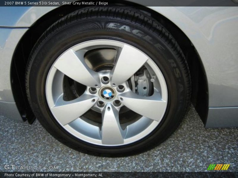 Silver Grey Metallic / Beige 2007 BMW 5 Series 530i Sedan
