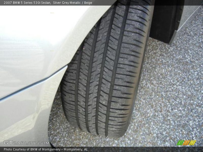 Silver Grey Metallic / Beige 2007 BMW 5 Series 530i Sedan