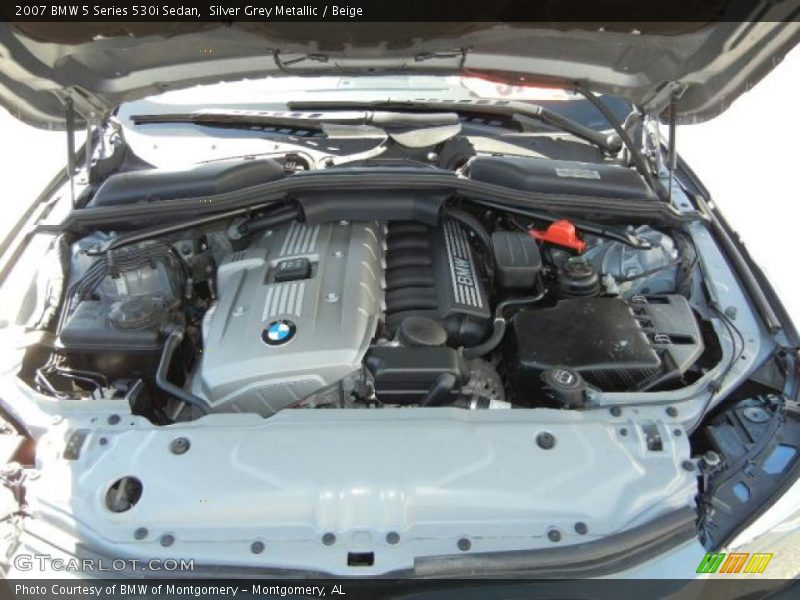 Silver Grey Metallic / Beige 2007 BMW 5 Series 530i Sedan