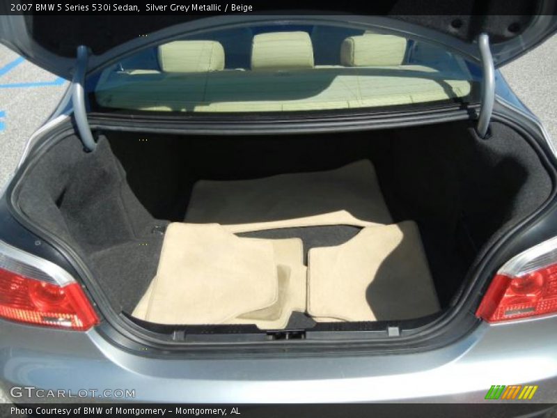Silver Grey Metallic / Beige 2007 BMW 5 Series 530i Sedan