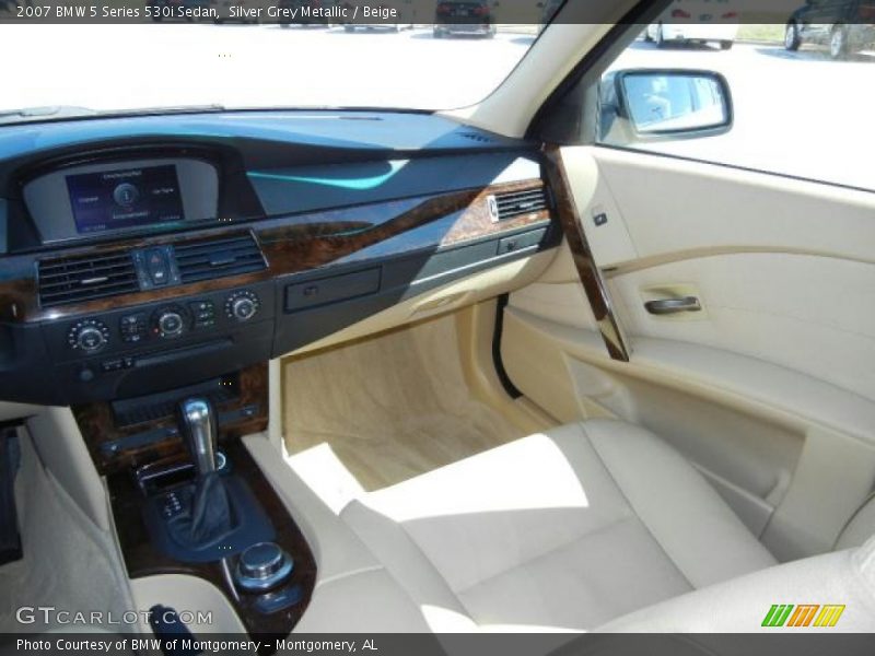 Silver Grey Metallic / Beige 2007 BMW 5 Series 530i Sedan