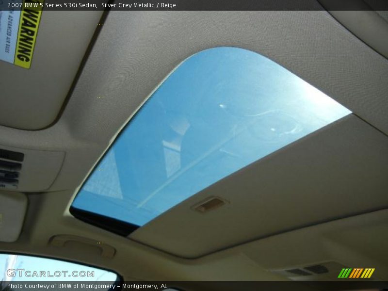 Silver Grey Metallic / Beige 2007 BMW 5 Series 530i Sedan