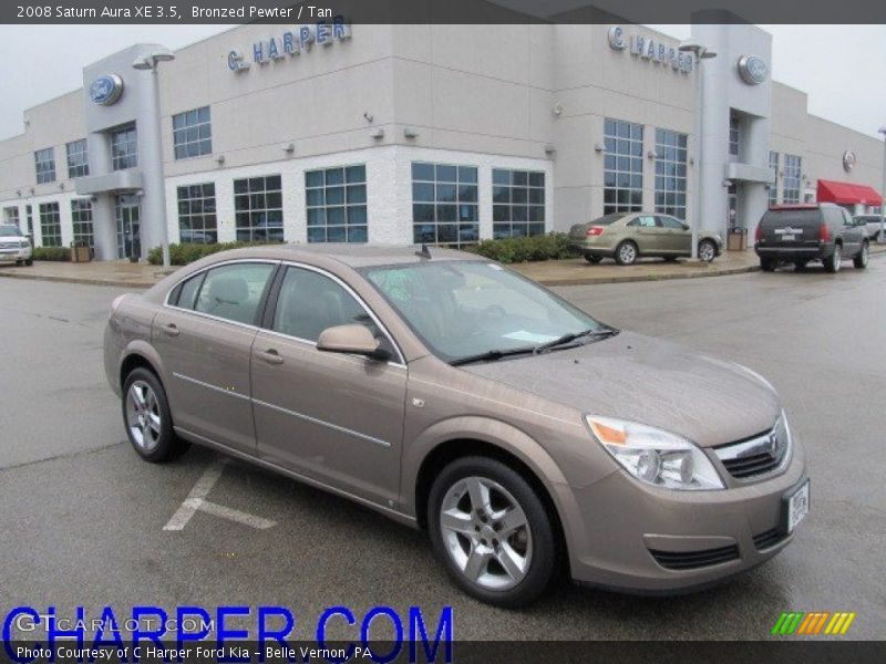 Bronzed Pewter / Tan 2008 Saturn Aura XE 3.5