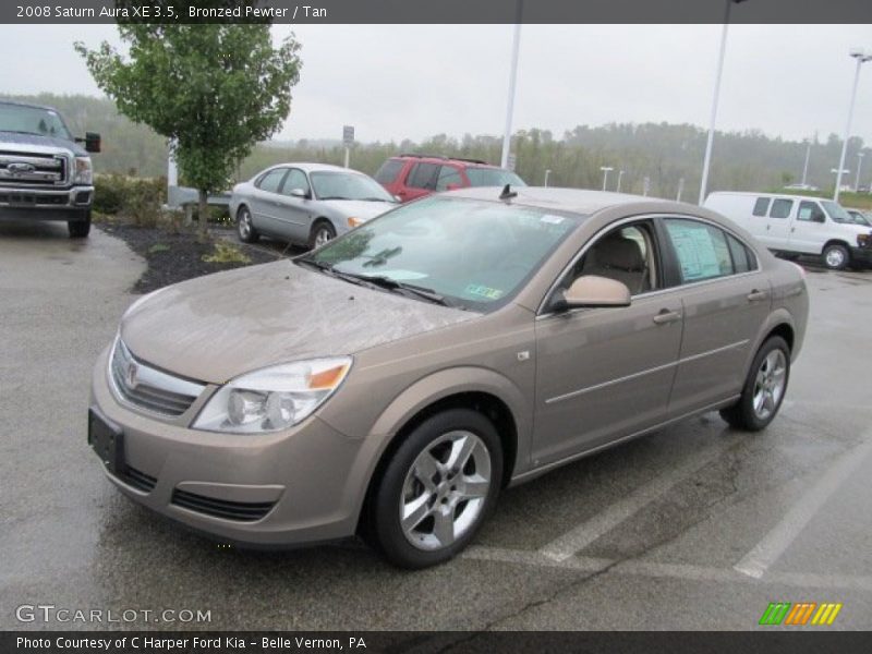 Bronzed Pewter / Tan 2008 Saturn Aura XE 3.5