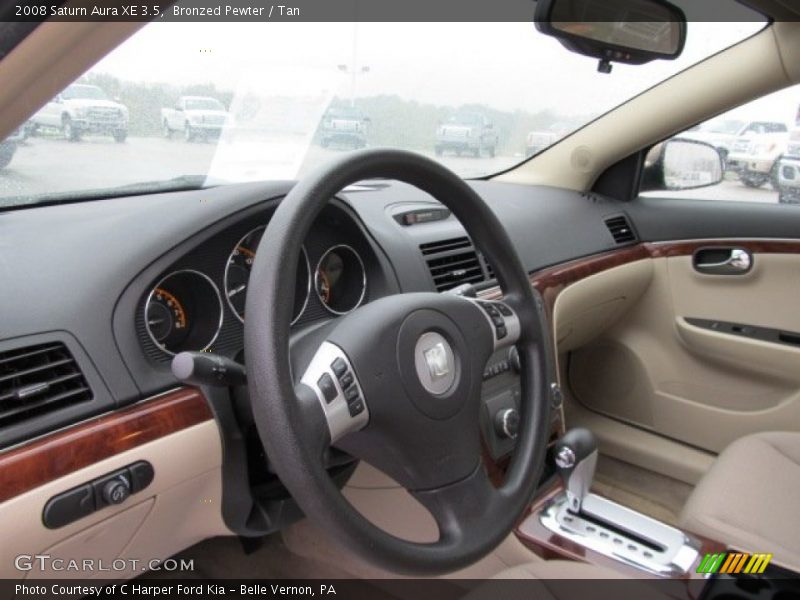Bronzed Pewter / Tan 2008 Saturn Aura XE 3.5