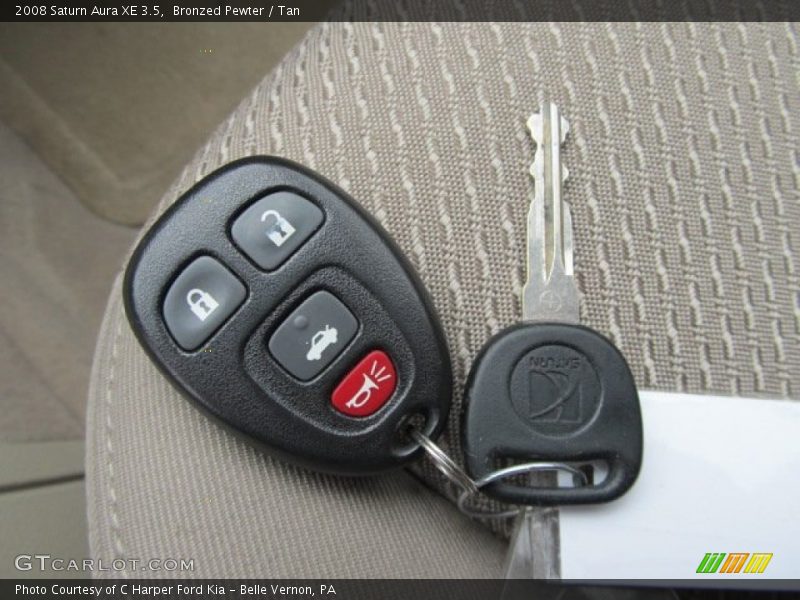 Bronzed Pewter / Tan 2008 Saturn Aura XE 3.5