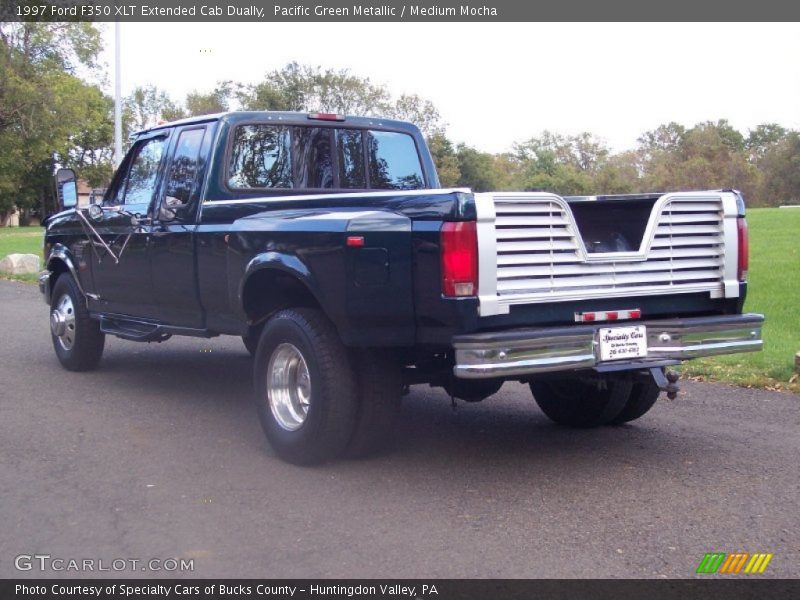 Pacific Green Metallic / Medium Mocha 1997 Ford F350 XLT Extended Cab Dually