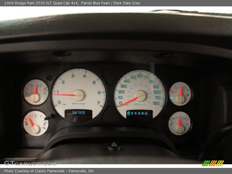 Patriot Blue Pearl / Dark Slate Gray 2004 Dodge Ram 2500 SLT Quad Cab 4x4