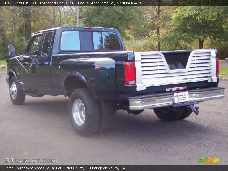 Pacific Green Metallic / Medium Mocha 1997 Ford F350 XLT Extended Cab Dually