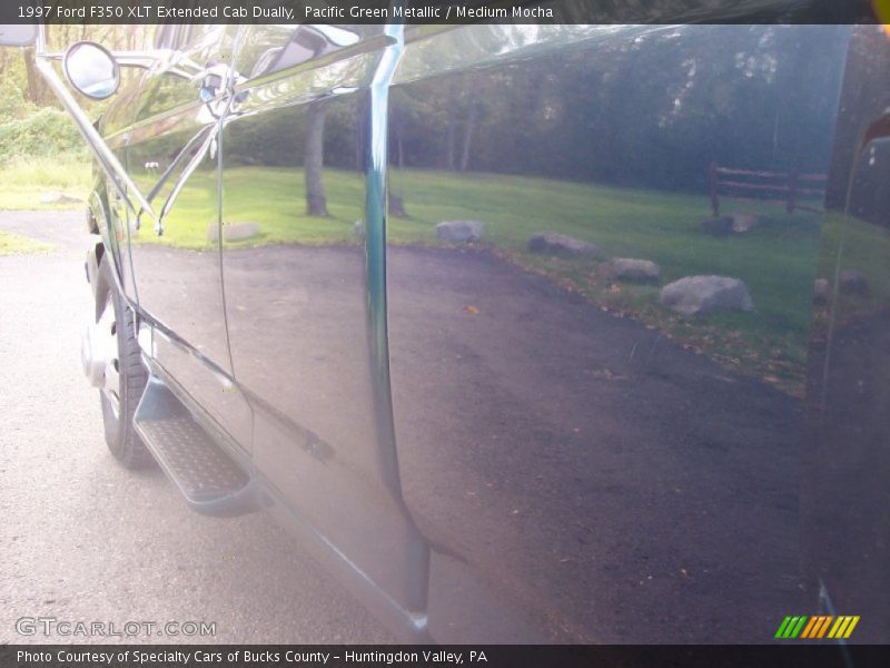 Pacific Green Metallic / Medium Mocha 1997 Ford F350 XLT Extended Cab Dually