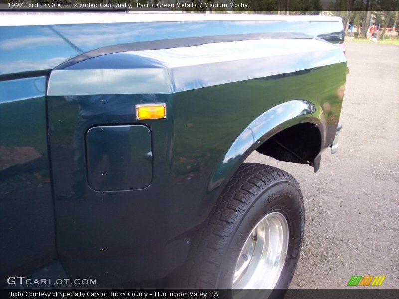 Pacific Green Metallic / Medium Mocha 1997 Ford F350 XLT Extended Cab Dually
