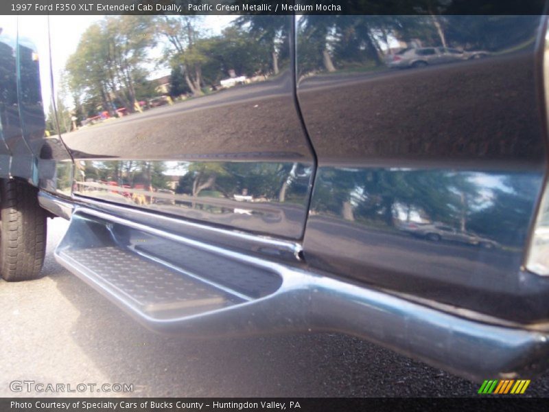 Pacific Green Metallic / Medium Mocha 1997 Ford F350 XLT Extended Cab Dually