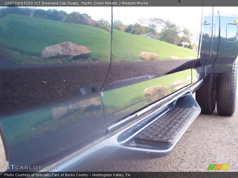 Pacific Green Metallic / Medium Mocha 1997 Ford F350 XLT Extended Cab Dually