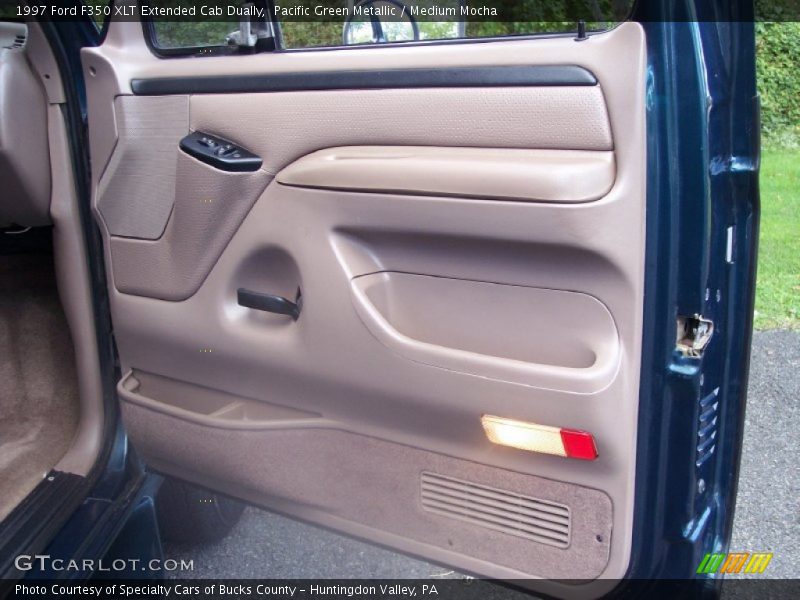 Pacific Green Metallic / Medium Mocha 1997 Ford F350 XLT Extended Cab Dually