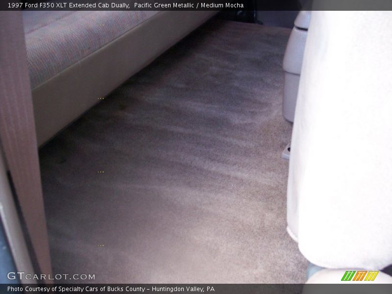 Pacific Green Metallic / Medium Mocha 1997 Ford F350 XLT Extended Cab Dually