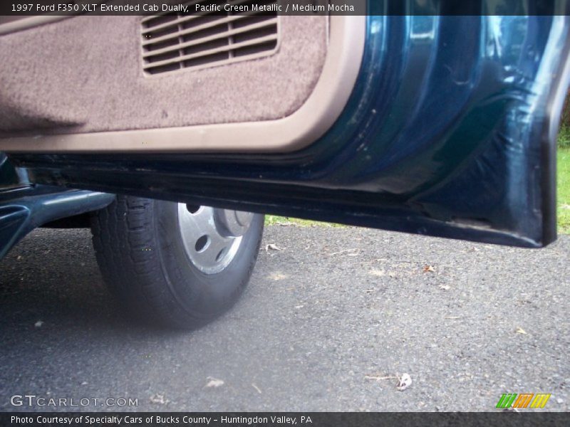 Pacific Green Metallic / Medium Mocha 1997 Ford F350 XLT Extended Cab Dually