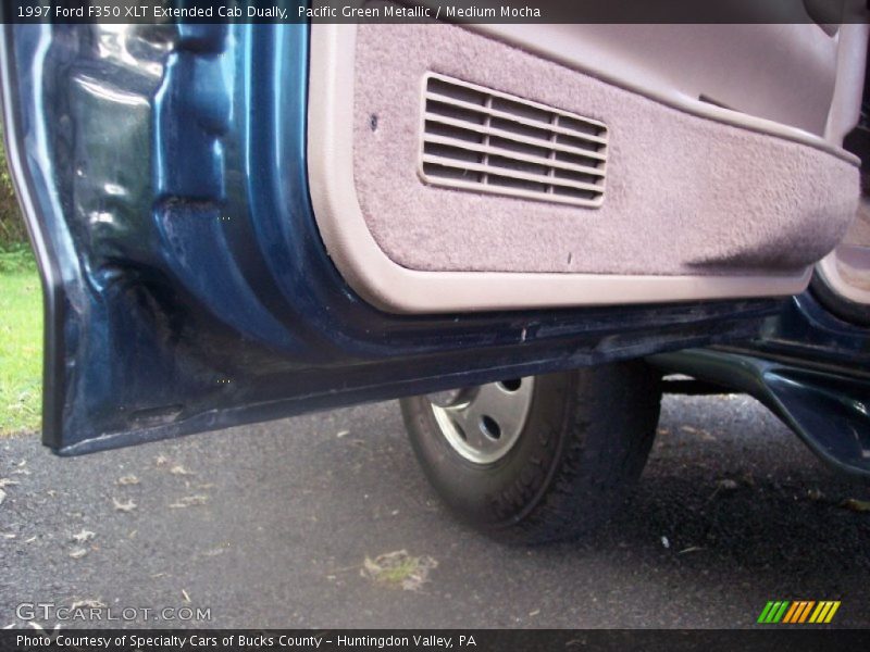 Pacific Green Metallic / Medium Mocha 1997 Ford F350 XLT Extended Cab Dually