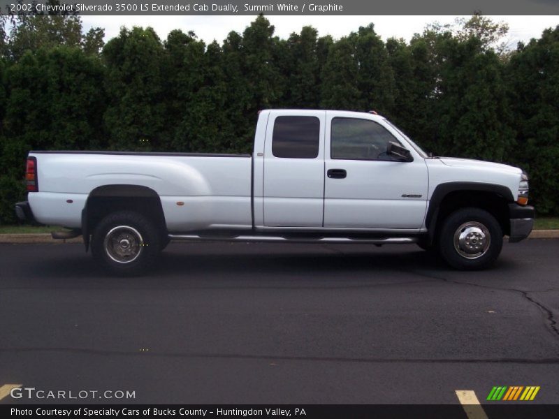 Summit White / Graphite 2002 Chevrolet Silverado 3500 LS Extended Cab Dually