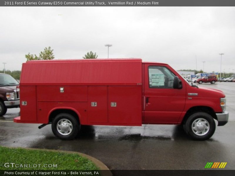 Vermillion Red / Medium Flint 2011 Ford E Series Cutaway E350 Commercial Utility Truck