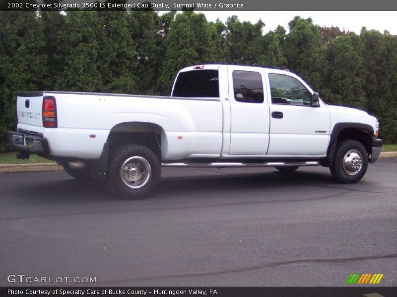 Summit White / Graphite 2002 Chevrolet Silverado 3500 LS Extended Cab Dually
