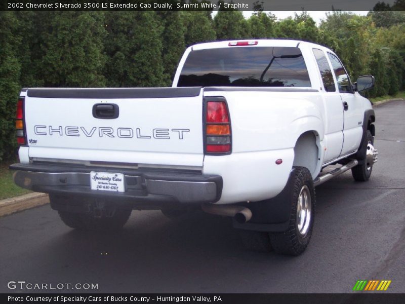 Summit White / Graphite 2002 Chevrolet Silverado 3500 LS Extended Cab Dually
